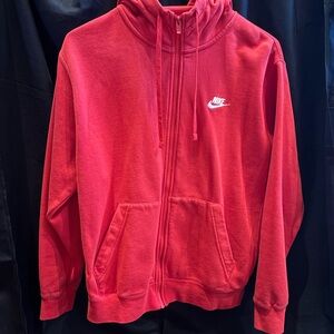 Nike Red Hoodie with Logo